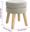 vidaXL - Hocker - rond - fluweel - lichtgrijs