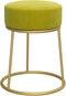 vidaXL - Hocker - rond - fluweel - mosterdgroen