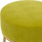 vidaXL - Hocker - rond - fluweel - mosterdgroen