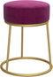 vidaXL - Hocker - rond - fluweel - paars