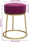vidaXL - Hocker - rond - fluweel - paars