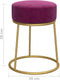 vidaXL - Hocker - rond - fluweel - paars