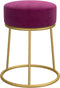vidaXL - Hocker - rond - fluweel - paars