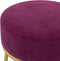 vidaXL - Hocker - rond - fluweel - paars