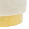 vidaXL - Hocker - rond - pluche - wit
