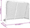 vidaXL - Hockeydoel - met - net - 153x60x118 - cm - staal - en - polyester - rood - en - wit