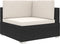 vidaXL - Hoekbank - 1 - st - met - kussens - poly - rattan - zwart