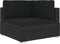 vidaXL - Hoekbank - 1 - st - met - kussens - poly - rattan - zwart