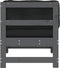 vidaXL - Hoekbank - met - kussens - massief - grenenhout - grijs