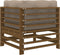 vidaXL - Hoekbank - met - kussens - massief - grenenhout - honingbruin