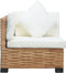 vidaXL - Hoekbank - met - kussens - natuurlijk - rattan