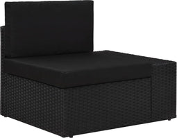 vidaXL - Hoekbank - met - linkerarmleuning - sectioneel - poly - rattan - zwart