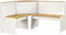 vidaXL - Hoekbank - REINE - 151 - cm - massief - grenenhout - honingbruin - en - wit