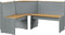 vidaXL - Hoekbank - REINE - 151 - cm - massief - grenenhout - honingbruin - en - grijs