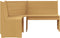 vidaXL - Hoekbank - REINE - 151 - cm - massief - grenenhout - honingbruin