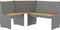 vidaXL - Hoekbank - REINE - 151 - cm - massief - grenenhout - honingbruin - en - grijs
