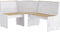 vidaXL - Hoekbank - REINE - 151 - cm - massief - grenenhout - honingbruin - en - wit