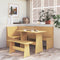 vidaXL - Hoekbank - REINE - 151 - cm - massief - grenenhout - honingbruin