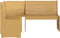 vidaXL - Hoekbank - REINE - 151 - cm - massief - grenenhout - honingbruin