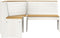 vidaXL - Hoekbank - REINE - 151 - cm - massief - grenenhout - honingbruin - en - wit