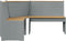 vidaXL - Hoekbank - REINE - 151 - cm - massief - grenenhout - honingbruin - en - grijs