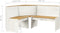 vidaXL - Hoekbank - REINE - 151 - cm - massief - grenenhout - honingbruin - en - wit