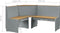 vidaXL - Hoekbank - REINE - 151 - cm - massief - grenenhout - honingbruin - en - grijs