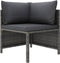 vidaXL - Hoekbank - sectioneel - met - kussens - poly - rattan - grijs