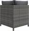 vidaXL - Hoekbank - sectioneel - met - kussens - poly - rattan - grijs