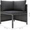 vidaXL - Hoekbank - sectioneel - met - kussens - poly - rattan - grijs