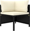 vidaXL - Hoekbank - sectioneel - met - kussens - poly - rattan - zwart