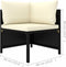 vidaXL - Hoekbank - sectioneel - met - kussens - poly - rattan - zwart