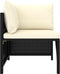 vidaXL - Hoekbank - sectioneel - met - kussens - poly - rattan - zwart