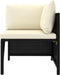 vidaXL - Hoekbank - sectioneel - met - kussens - poly - rattan - zwart