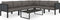 vidaXL - Hoekbank - sectioneel - met - linkerarmleuning - poly - rattan - antraciet