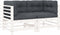 vidaXL - Hoekbanken - 2 - st - met - kussens - massief - grenenhout - wit