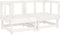 vidaXL - Hoekbanken - 2 - st - met - kussens - massief - grenenhout - wit
