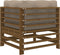 vidaXL - Hoekbanken - 2 - st - met - kussens - massief - grenenhout - honingbruin