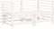 vidaXL - Hoekbanken - 2 - st - met - kussens - massief - grenenhout - wit