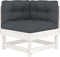 vidaXL - Hoekbanken - 2 - st - met - kussens - massief - grenenhout - wit