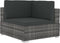 vidaXL - Hoekbanken - 2 - st - met - kussens - poly - rattan - bruin