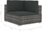 vidaXL - Hoekbanken - 2 - st - met - kussens - poly - rattan - bruin