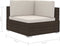 vidaXL - Hoekbanken - 2 - st - met - kussens - poly - rattan - bruin