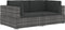 vidaXL - Hoekbanken - 2 - st - met - kussens - poly - rattan - bruin