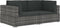 vidaXL - Hoekbanken - 2 - st - met - kussens - poly - rattan - grijs