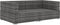 vidaXL - Hoekbanken - 2 - st - met - kussens - poly - rattan - grijs