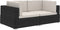 vidaXL - Hoekbanken - 2 - st - met - kussens - poly - rattan - zwart