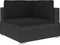 vidaXL - Hoekbanken - 2 - st - met - kussens - poly - rattan - zwart