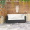 vidaXL - Hoekbanken - 2 - st - met - kussens - poly - rattan - zwart