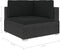 vidaXL - Hoekbanken - 2 - st - met - kussens - poly - rattan - zwart